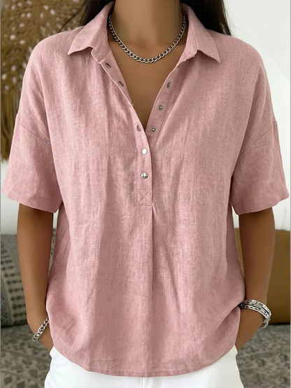 Savenora | Bluse mit Kragen und Knopfleiste (1 kaufen, 1 GRATIS dazu)