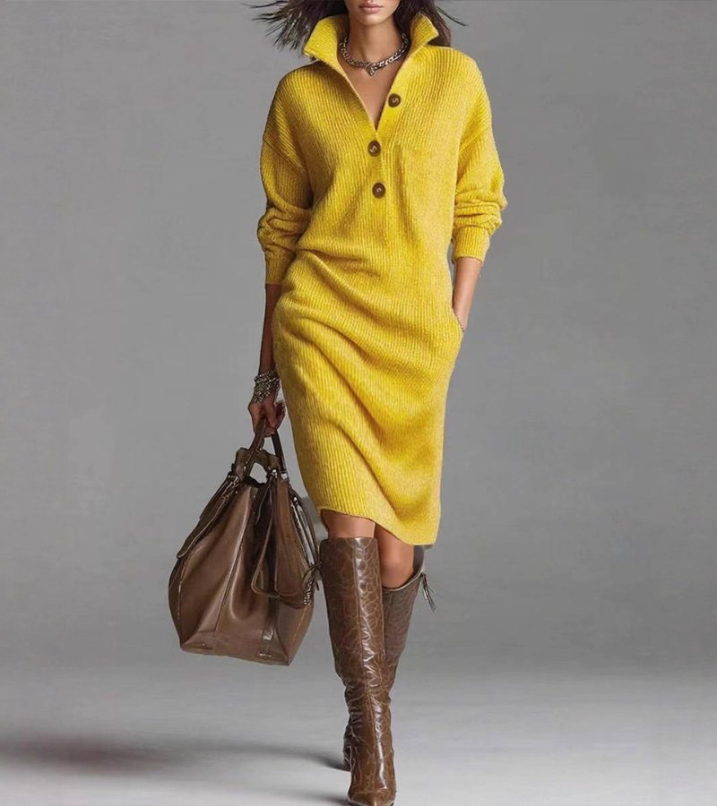 Apple™ - Elegantes Warmes Kleid | Komfortabel
