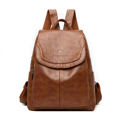 Eda | Leder-Rucksack mit Diebstahlschutz
