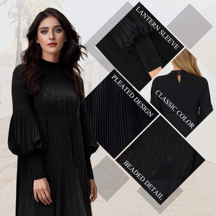 Avelyn™ - Elegantes Plisseekleid mit trendigen Laternenärmeln für Damen
