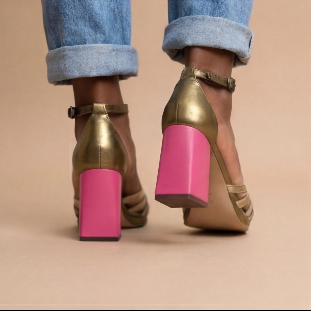 Sommerfeld™ | Gold Block Heel