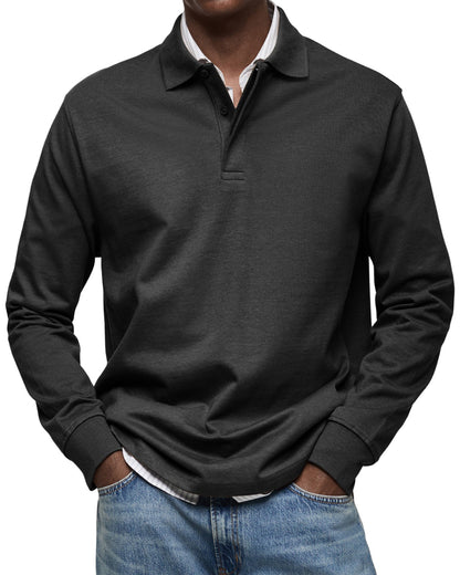 Herren Langarm-Poloshirt