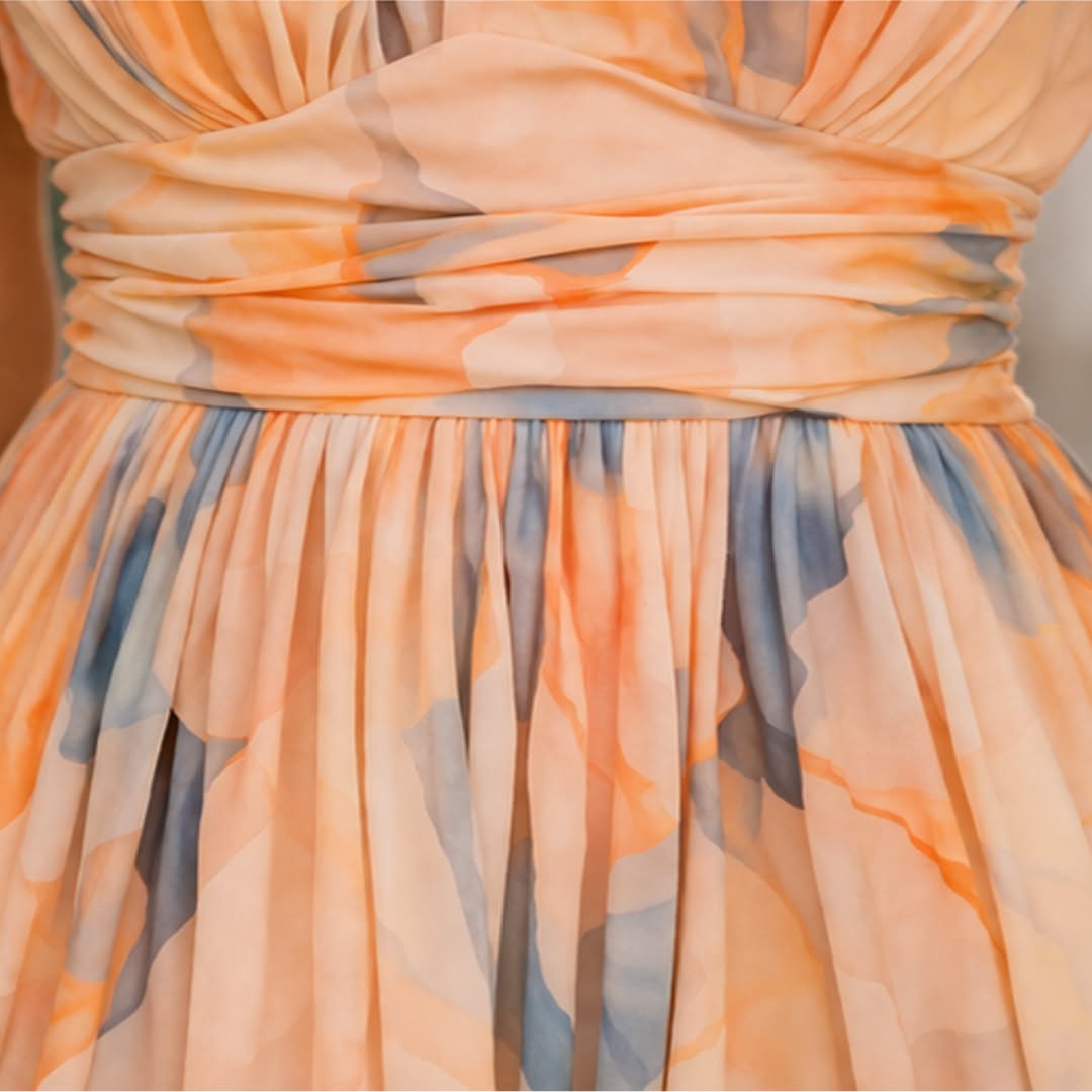 Esther™ | Aquarell-Print Halterkleid