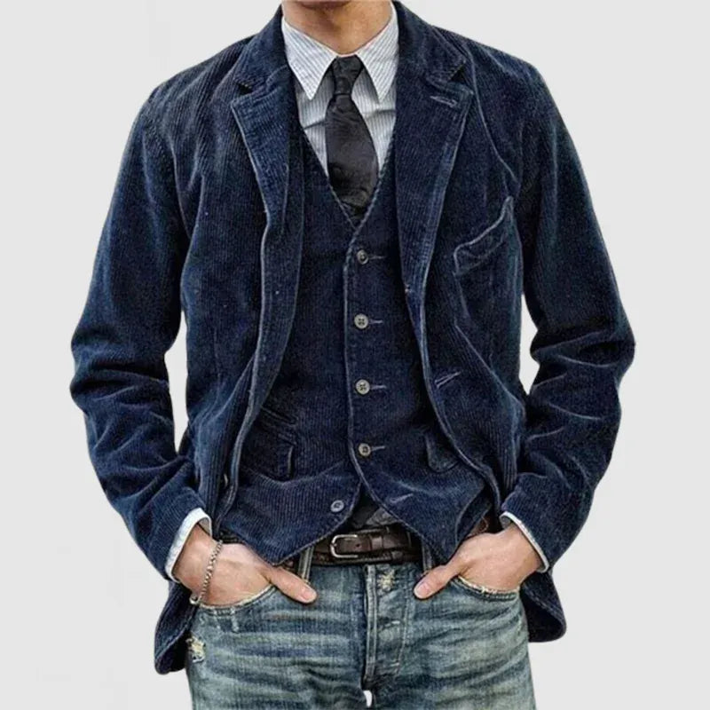 Andrei Cord Jacket and Vest Set