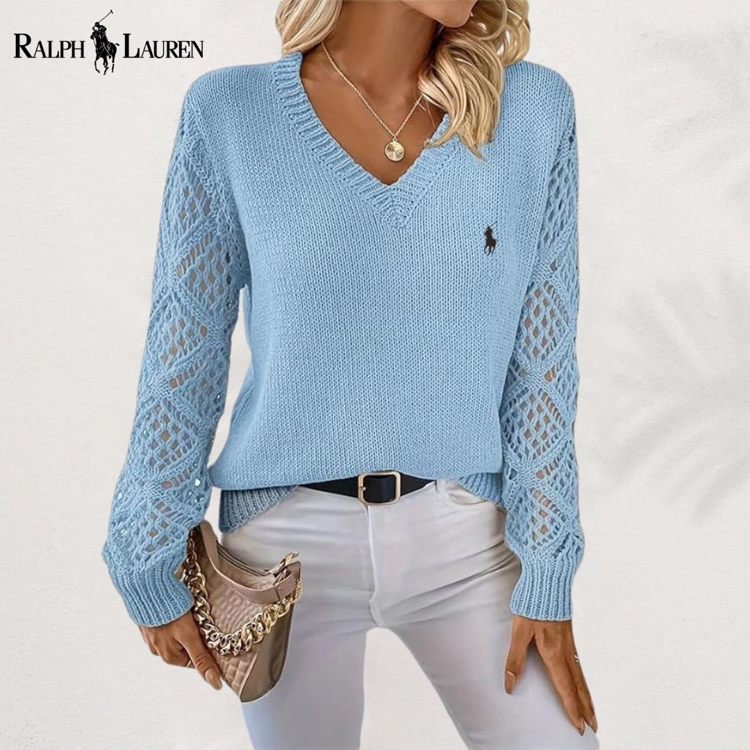 Stilvoller V-Ausschnitt Strickpullover