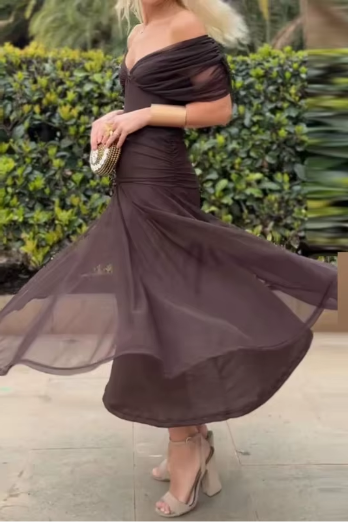 Lady™ - Elegantes V-Ausschnitt Maxikleid für festliche Anlässe
