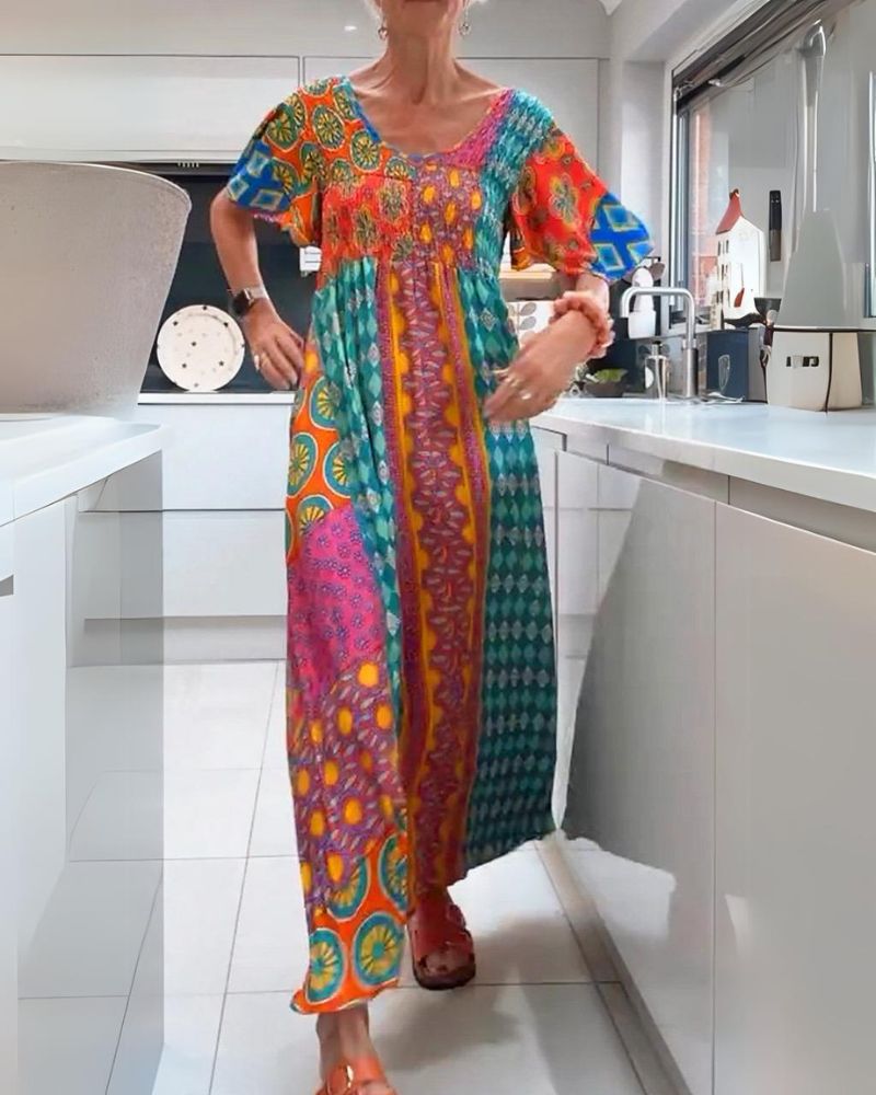 Ash™ - Buntes Boho-Kleid