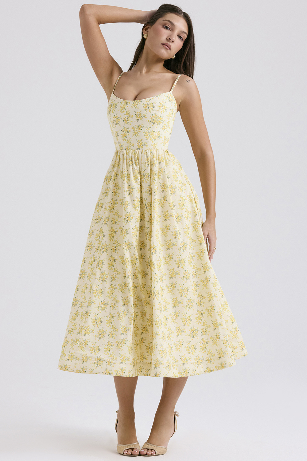 ESTELLE | Elegantes Midi-Kleid mit Korsett für den Sommer