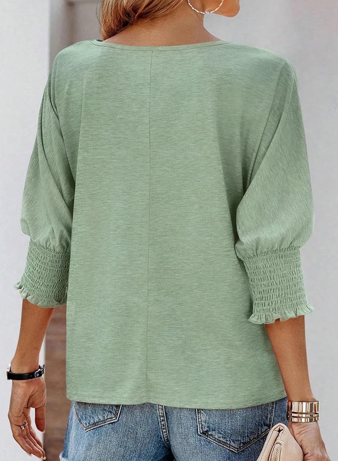 Wilma | Schlichte Bluse mit Rundhalsausschnitt