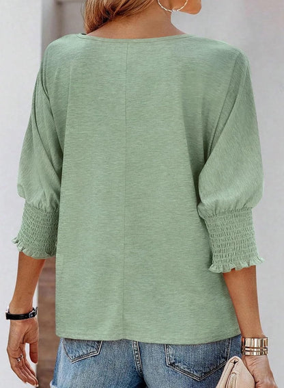 Wilma | Schlichte Bluse mit Rundhalsausschnitt