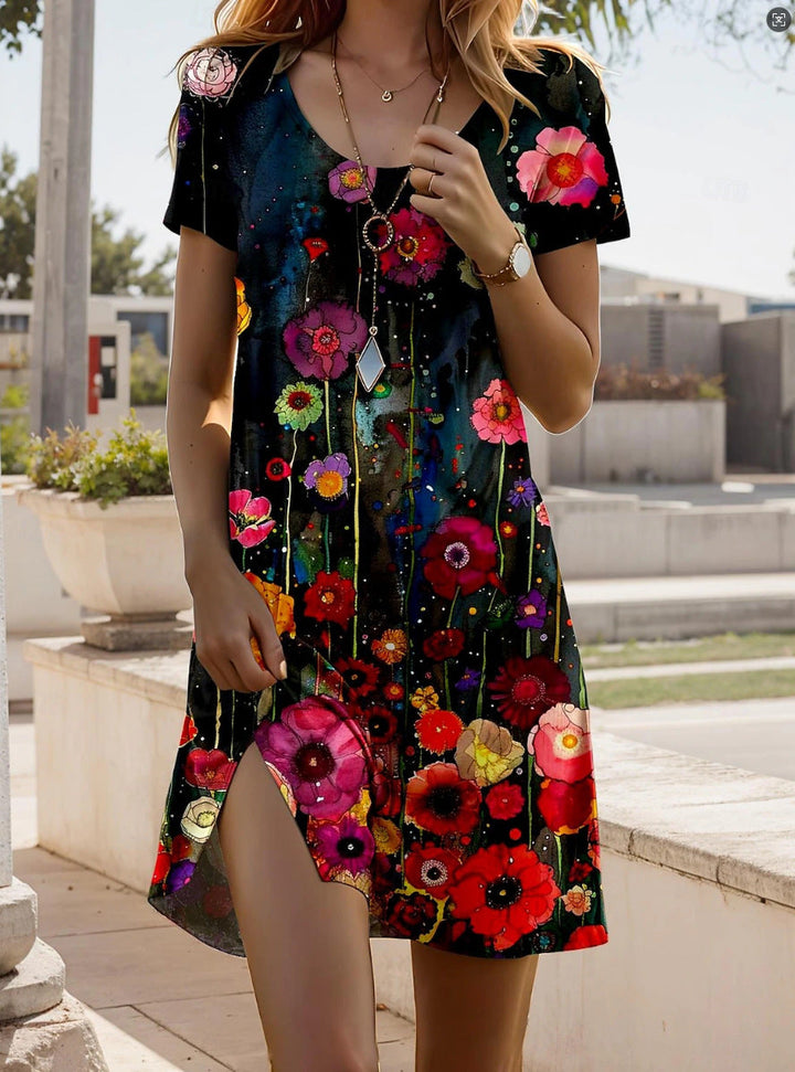 Isla™ – Kleid mit Rundhalsausschnitt und indisch inspiriertem Muster