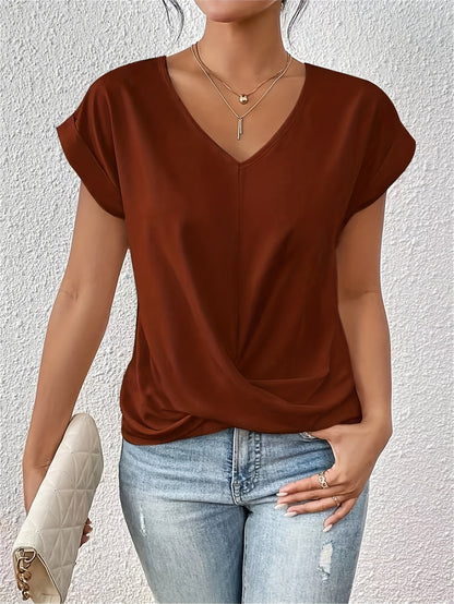 Tionna | Bequemes V-Ausschnitt T-Shirt