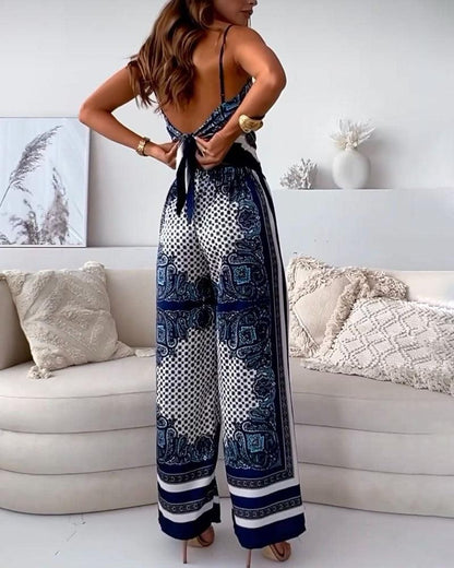Helen | Stilvolles Zwei-Teile-Set mit Schnür-Weste und Hose für den Urlaub
