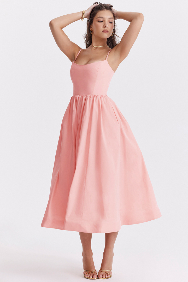 ESTELLE | Elegantes Midi-Kleid mit Korsett für den Sommer