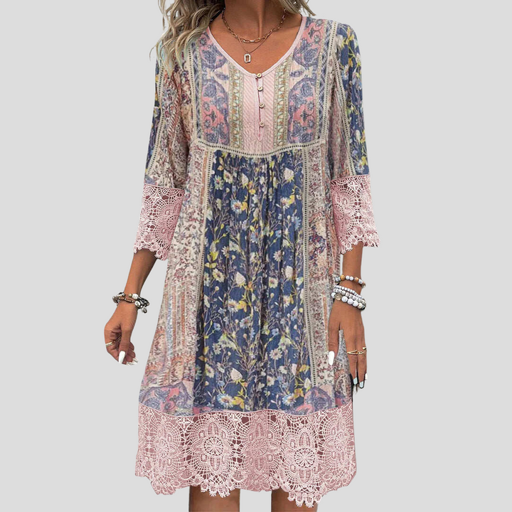 Orla™ – Bohemian-Style Patterned Dress
