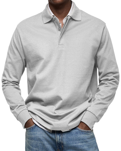 Herren Langarm-Poloshirt