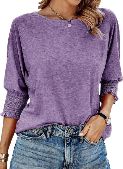 Wilma | Schlichte Bluse mit Rundhalsausschnitt