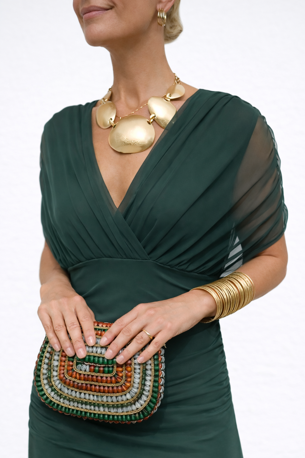Velora™ | Langes V-Ausschnitt Floral Kleid