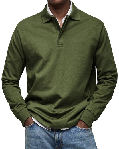 Herren Langarm-Poloshirt