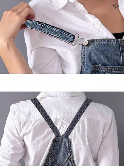 Frayla™ – Abgenutztes Jeanskleid mit Rückenschlitz