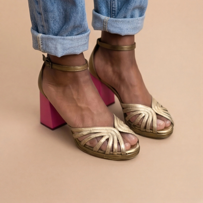 Sommerfeld™ | Gold Block Heel