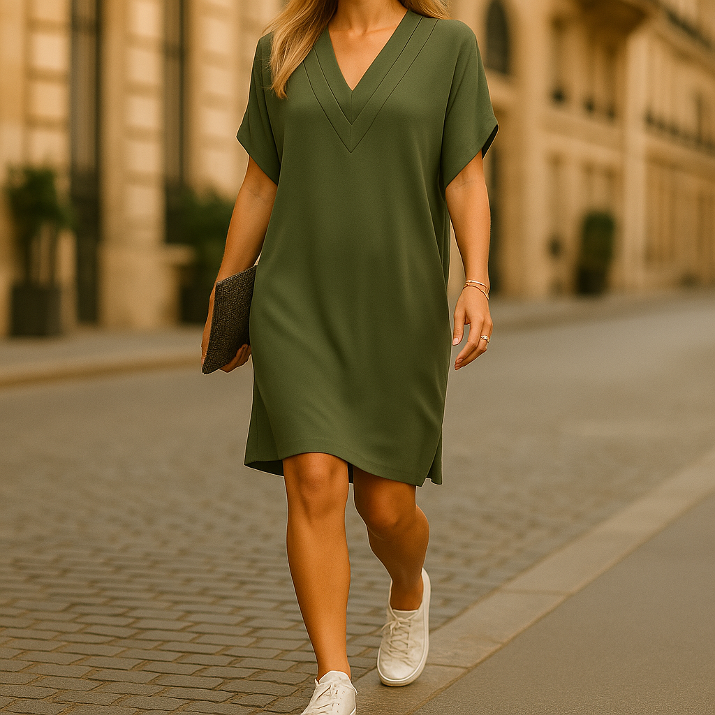 Ophelia™ – Stilvolles Wickelkleid mit V-Ausschnitt