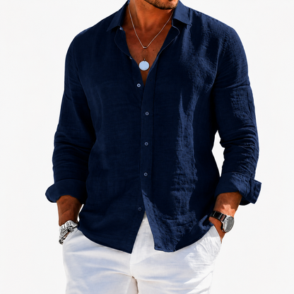 Langarm Poloshirt