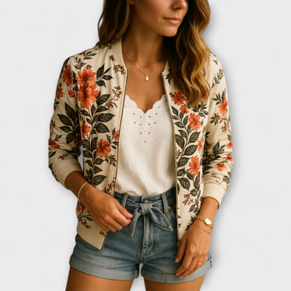 Sommerfeld™ | Kaelin – Trendige Bomberjacke mit floralem Design