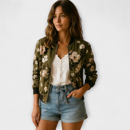 Sommerfeld™ | Kaelin – Trendige Bomberjacke mit floralem Design