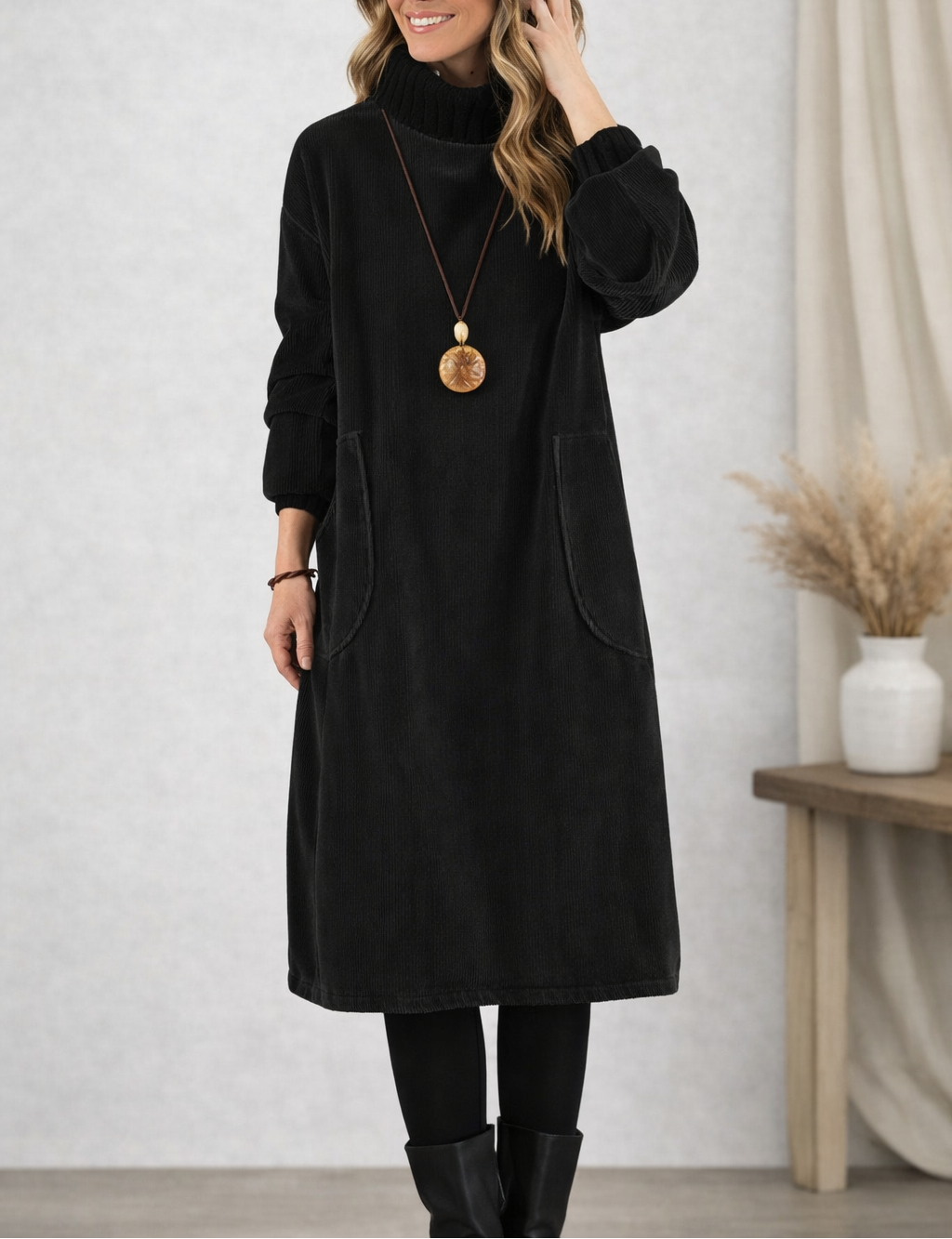 Jenny™ - Midikleid mit Rollkragen