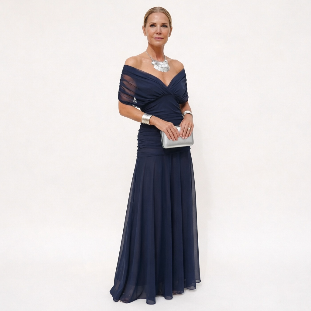 Velora™ | Langes V-Ausschnitt Floral Kleid