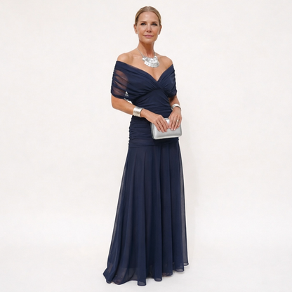 Velora™ | Langes V-Ausschnitt Floral Kleid