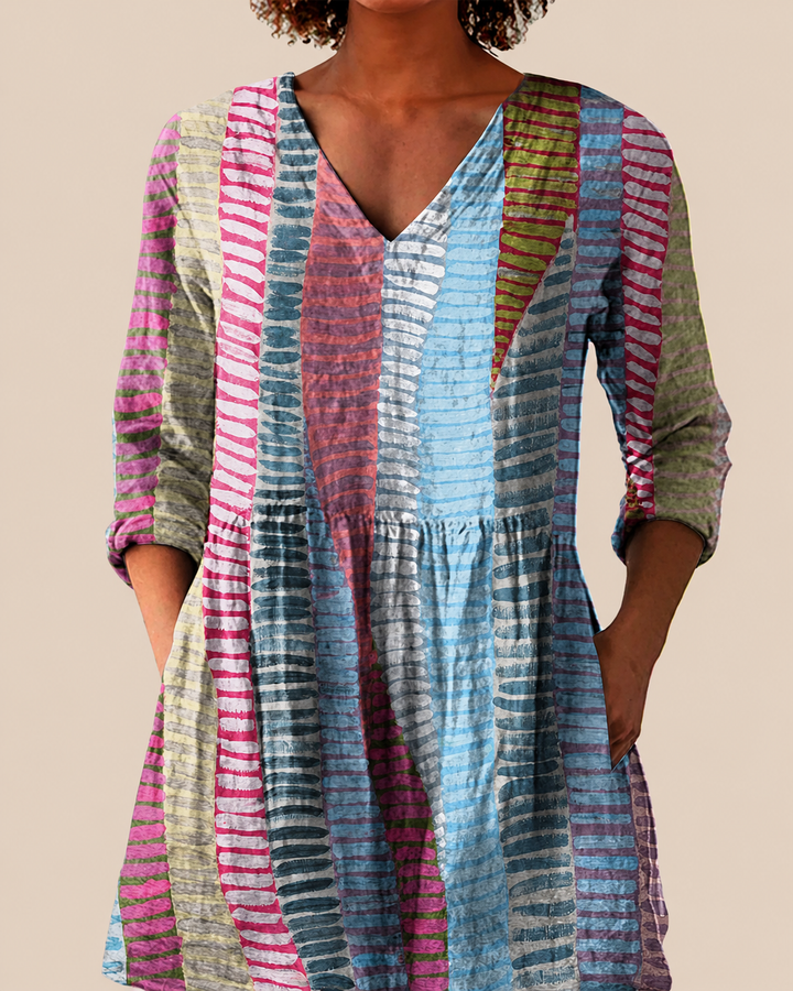 Savenora | Lange Bluse mit ausdrucksstarkem Muster