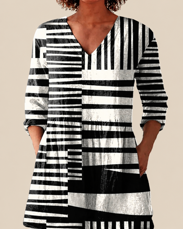 Savenora | Lange Bluse mit ausdrucksstarkem Muster