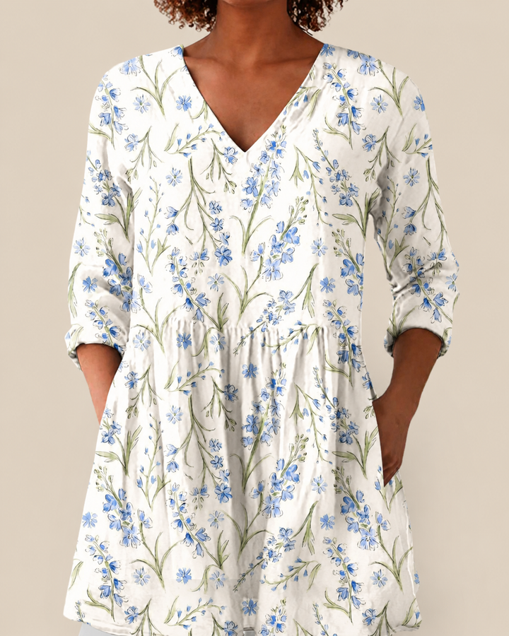 Savenora | Lange Bluse mit ausdrucksstarkem Muster