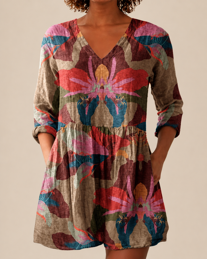 Savenora | Lange Bluse mit ausdrucksstarkem Muster