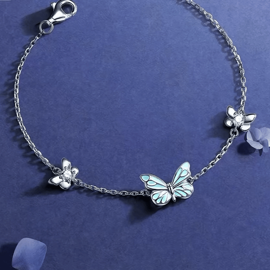 Sommerfeld | Strahlendes Blaues Schmetterlingsarmband