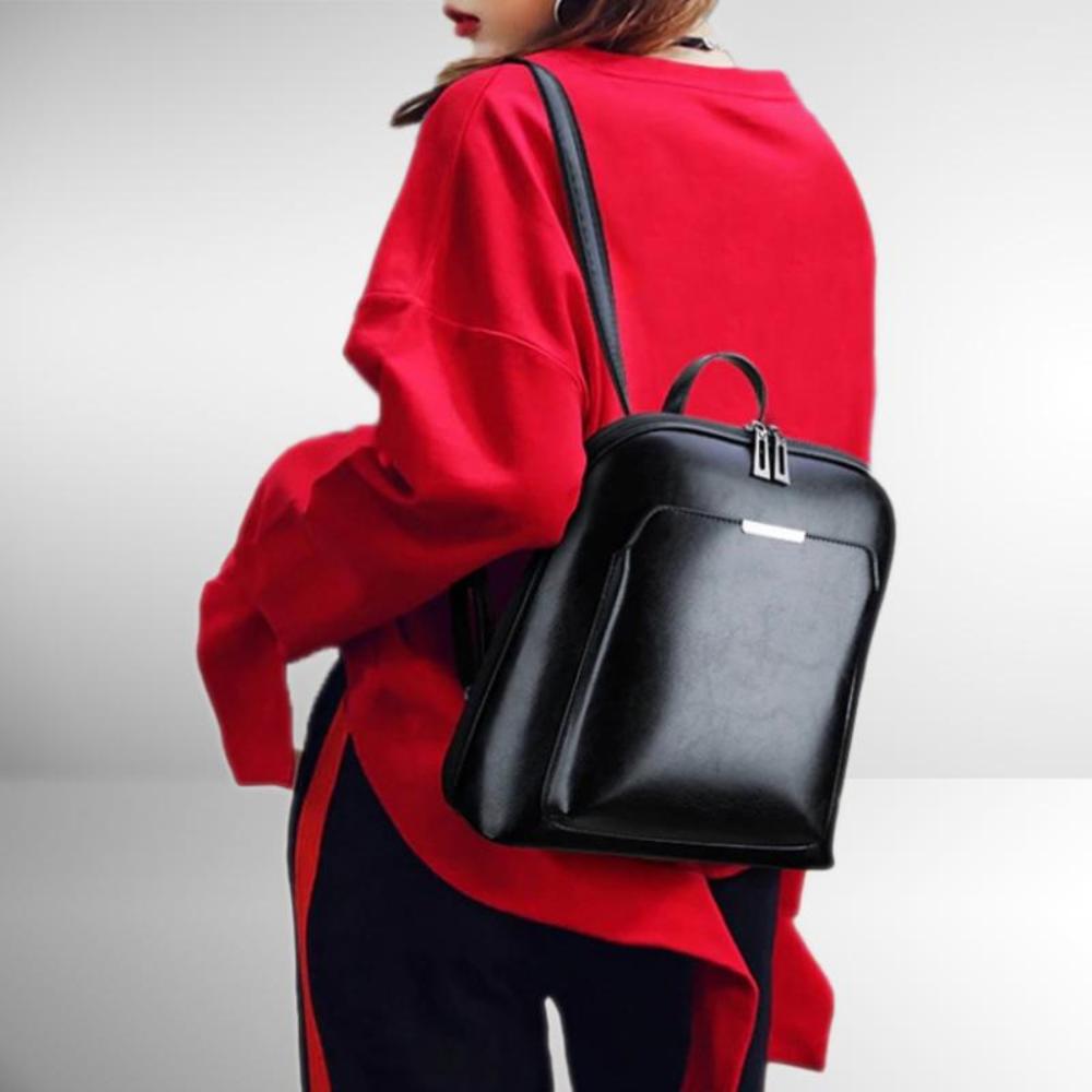 Eleganter Rucksack mit Doppelreißverschluss – Klassisches Design