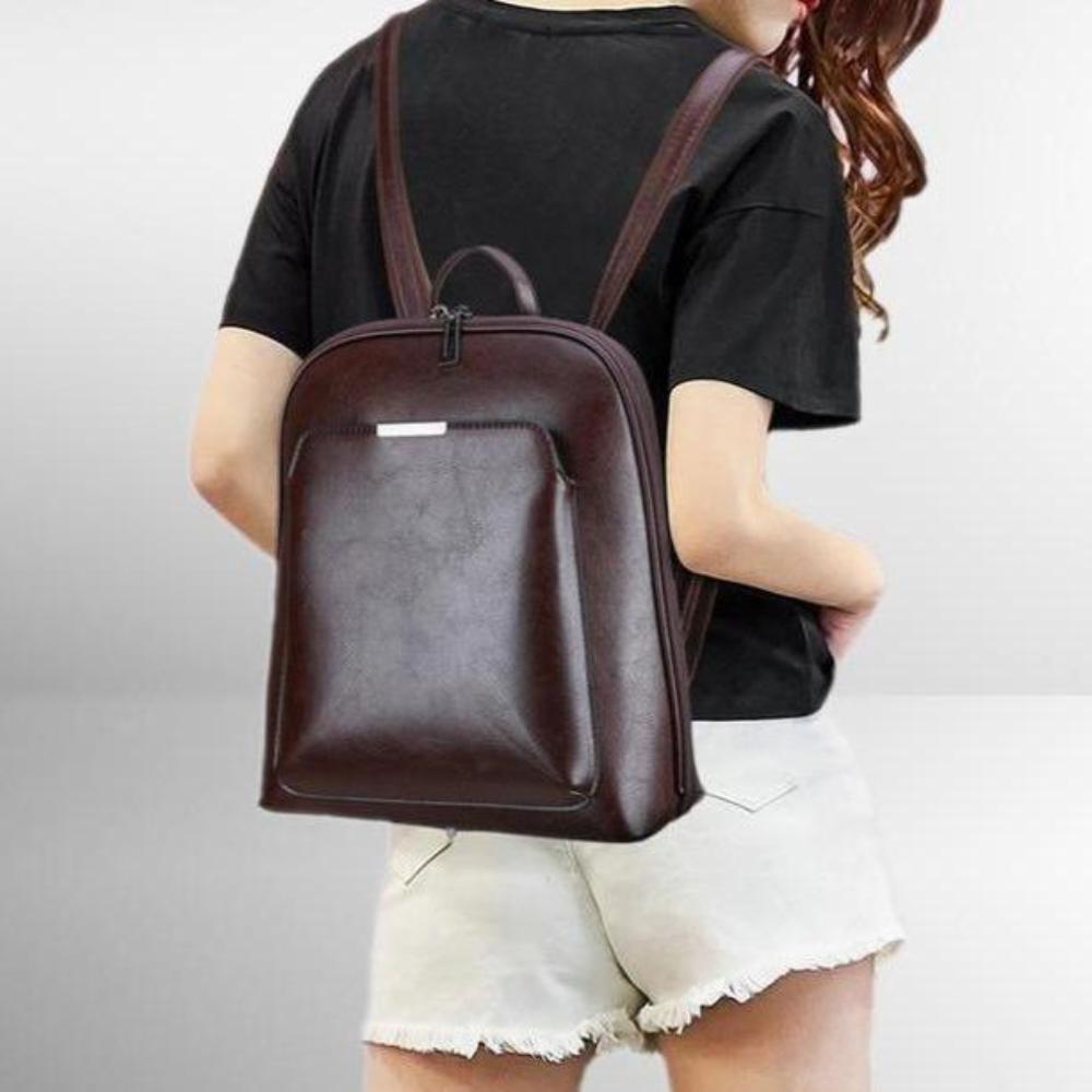 Eleganter Rucksack mit Doppelreißverschluss – Klassisches Design
