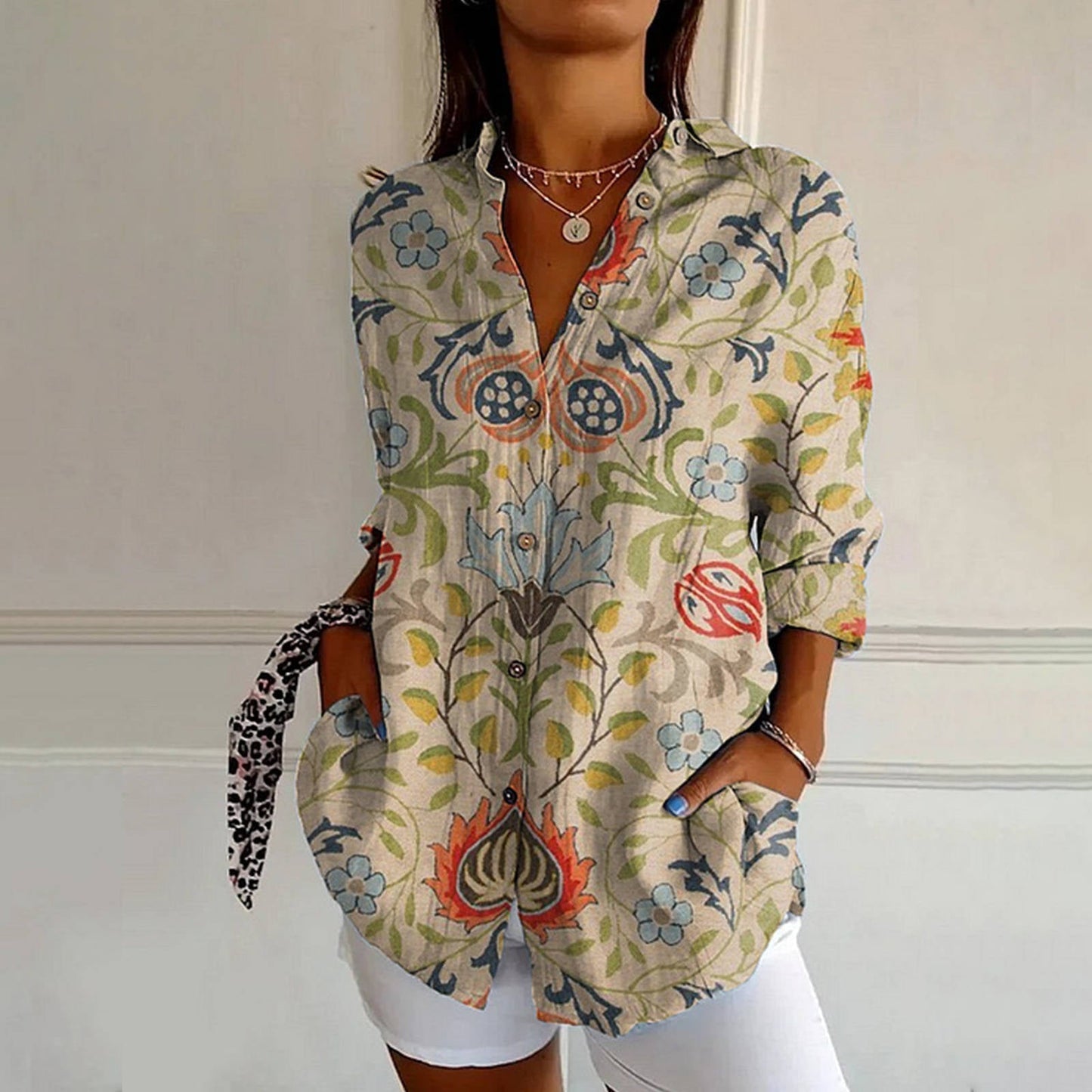 Mayla | Retro Floral Blouse