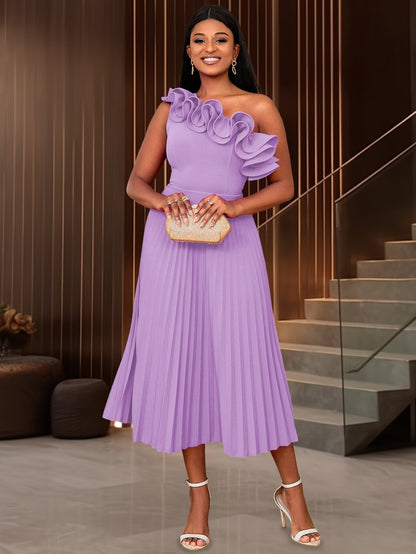 Adi™ - Couture Asymmetrical One-Shoulder Evening Gown