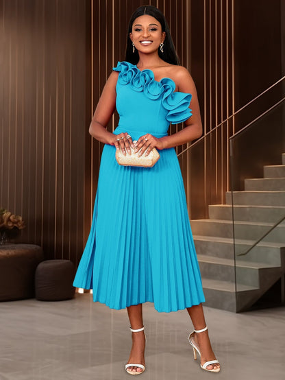 Adi™ - Couture Asymmetrical One-Shoulder Evening Gown