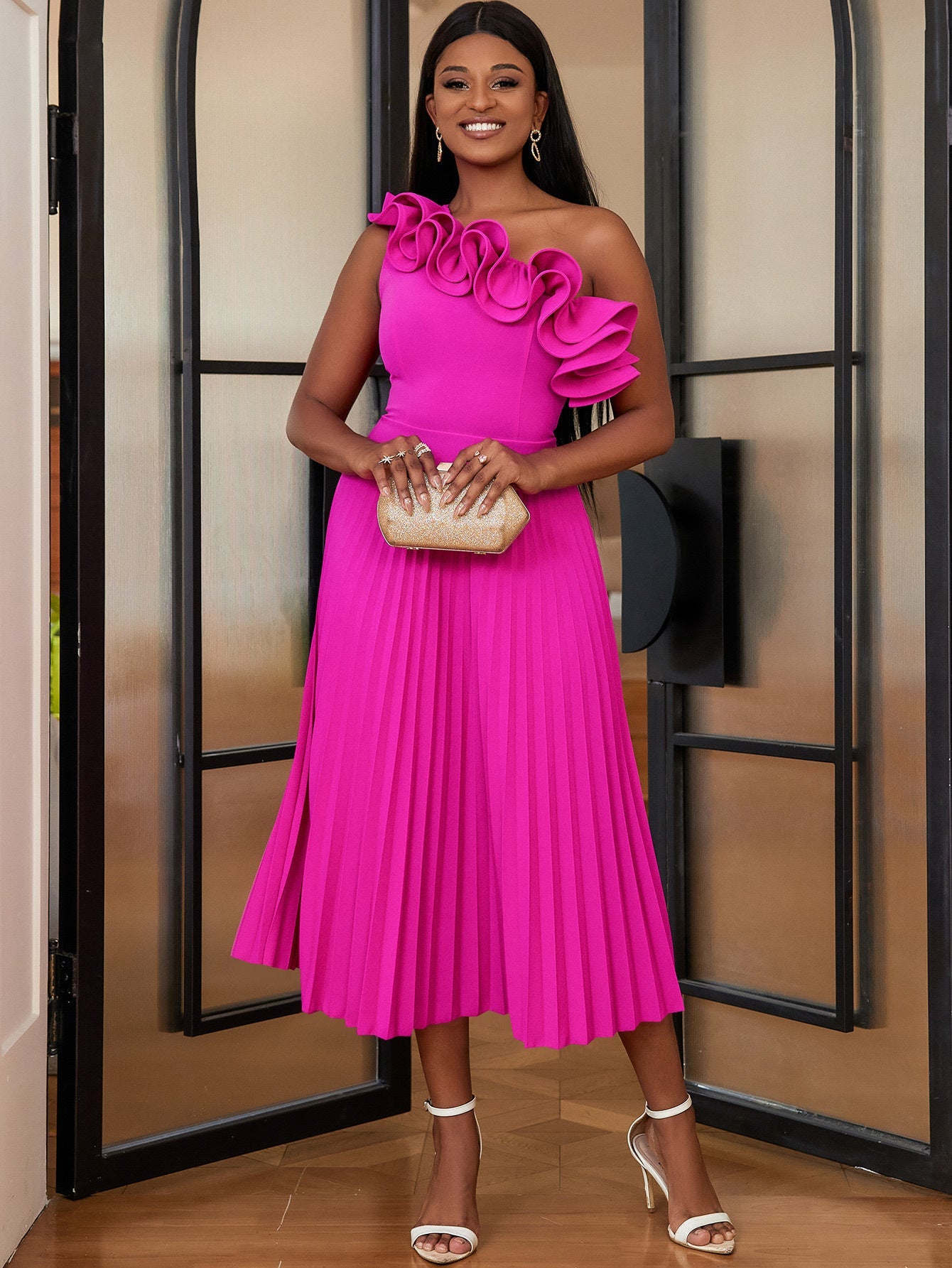 Adi™ - Couture Asymmetrical One-Shoulder Evening Gown
