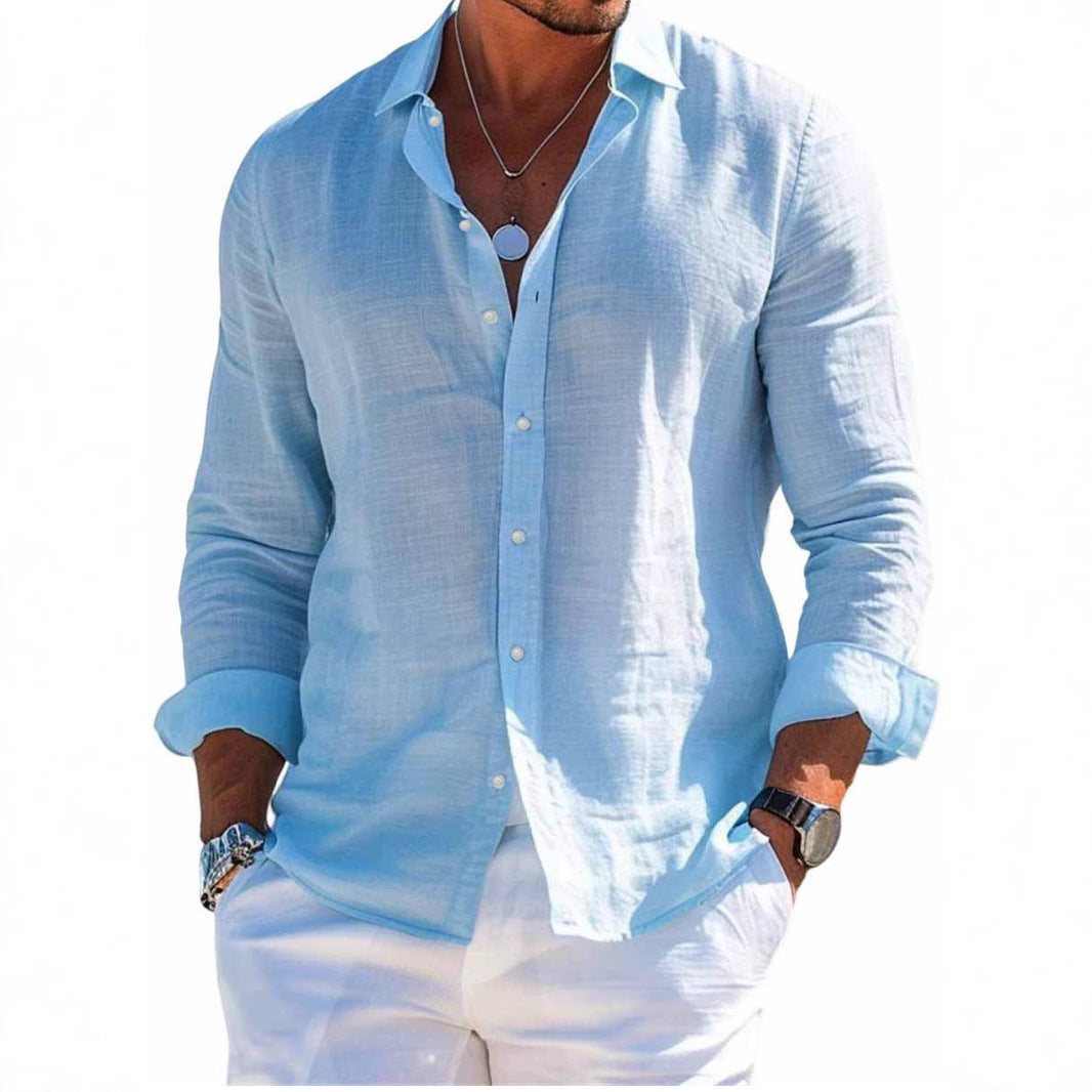 Langarm Poloshirt