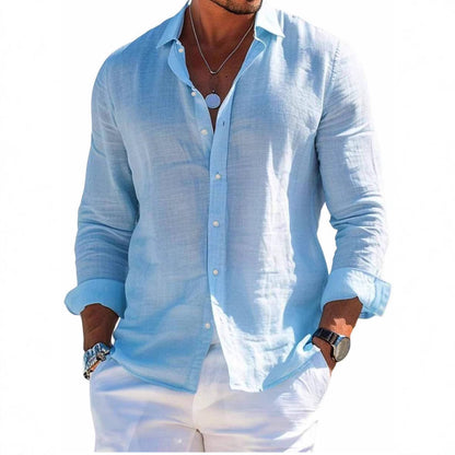 Langarm Poloshirt