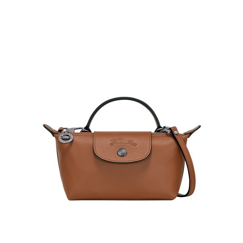 Mini Leder Henkeltasche – Braun