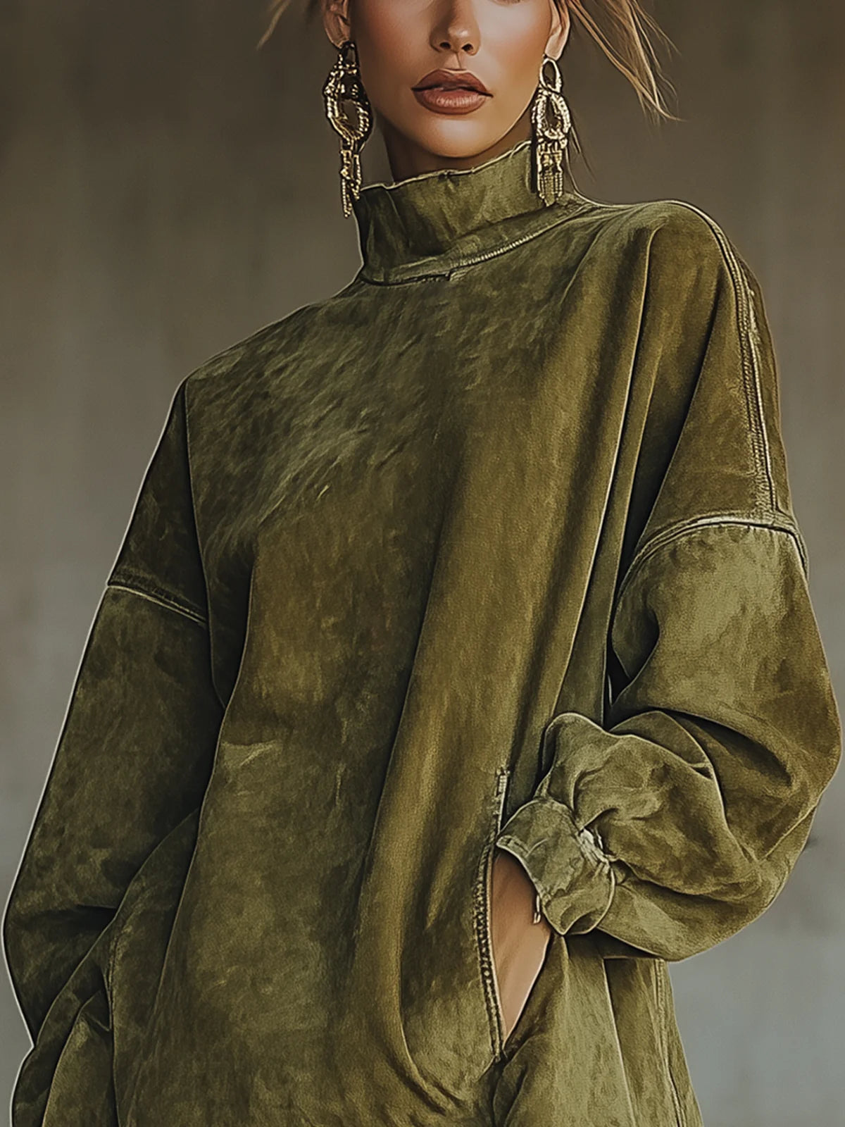 Janine™ - Langärmeliges Fransen-Minikleid