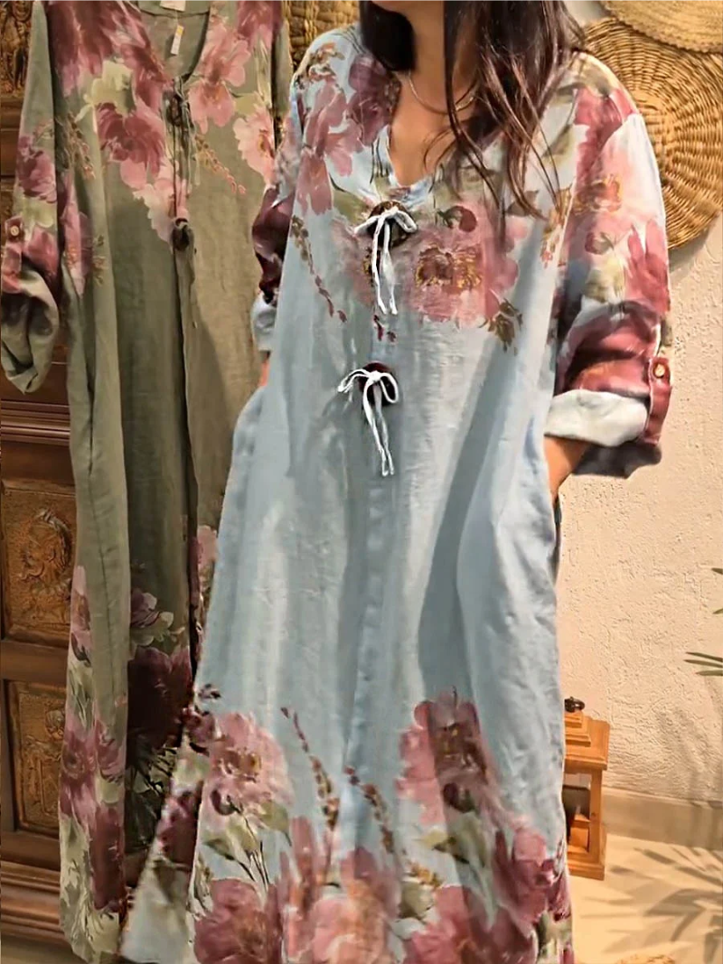Sierla™ – Blumenmuster Maxikleid