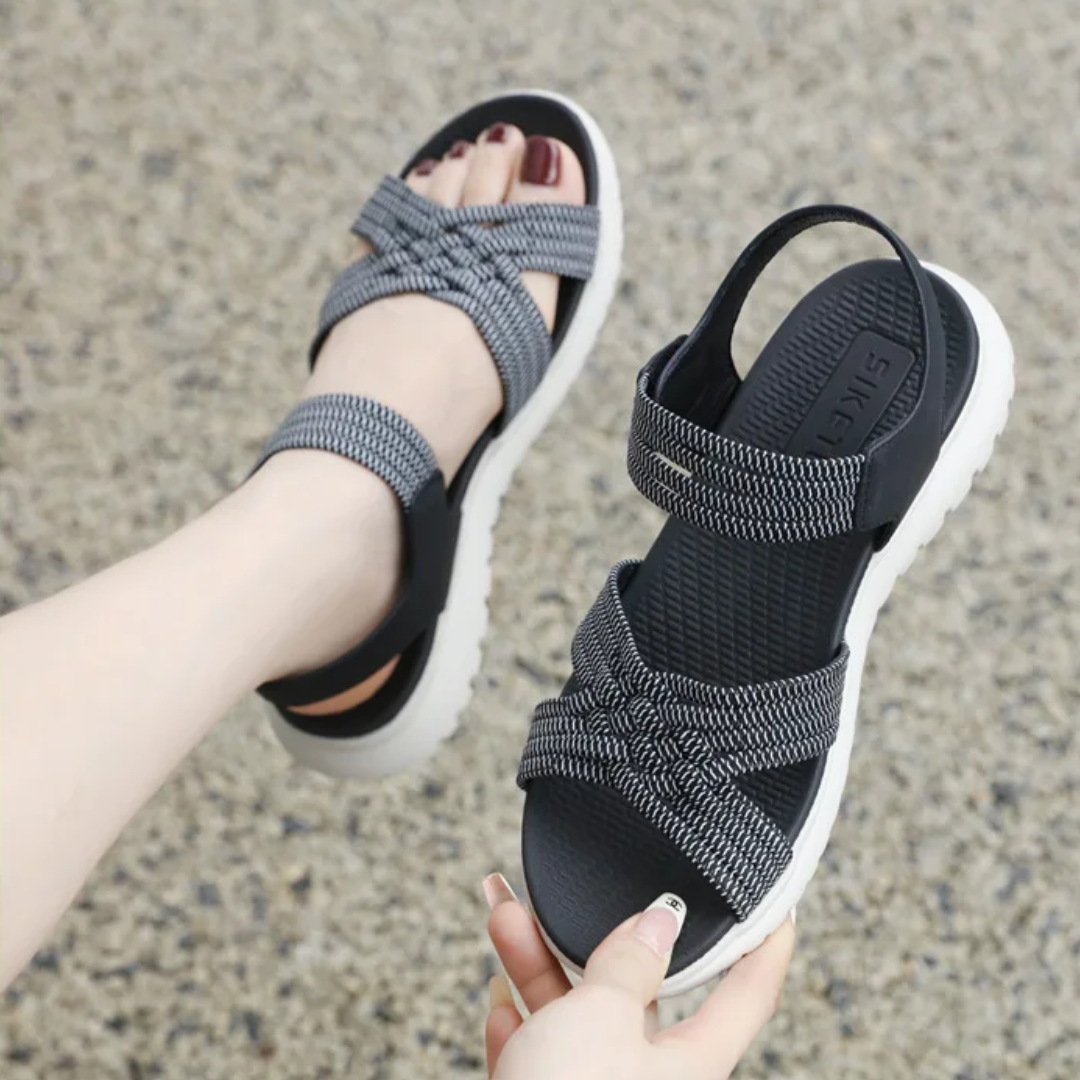 Sommerfeld | Bequeme Leichtgewicht-Sandalen mit elastischem Halt