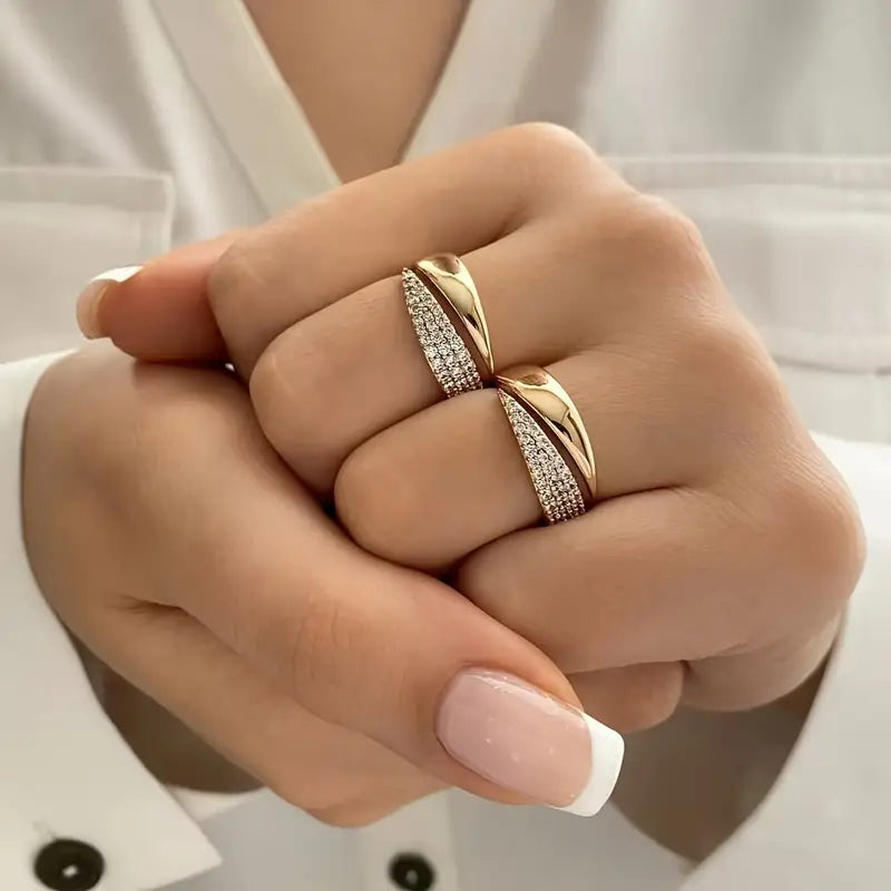 Sommerfeld | Eleganter Goldring mit strahlenden Steinen (Kaufe 1, erhalte 1 gratis)
